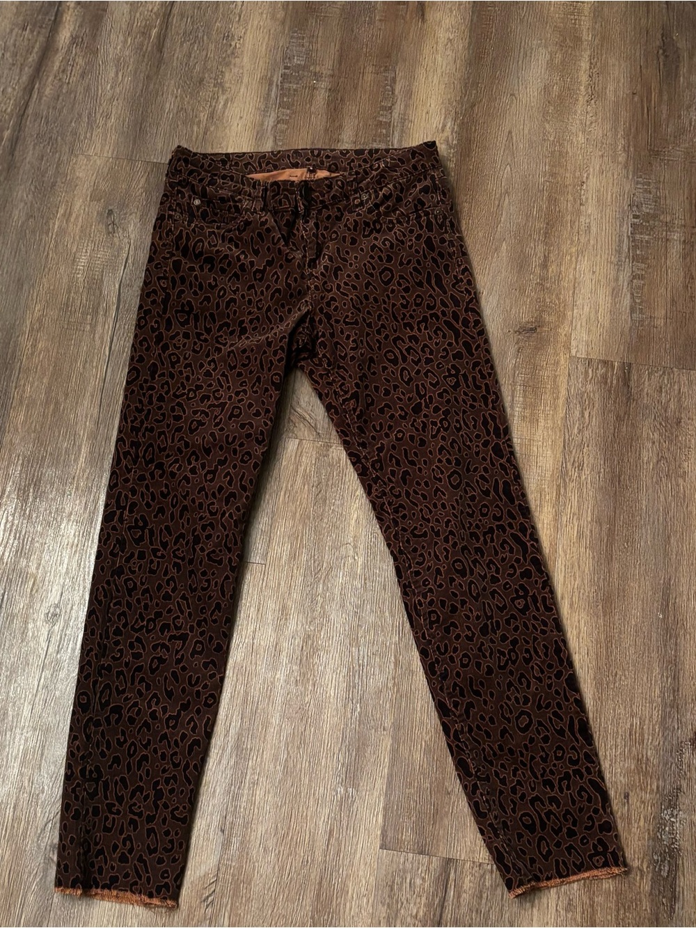 Kut From The Kloth Corduroy Leopard Print Jeans Size